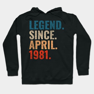 Legend since April 1981 Retro 1981 Hoodie